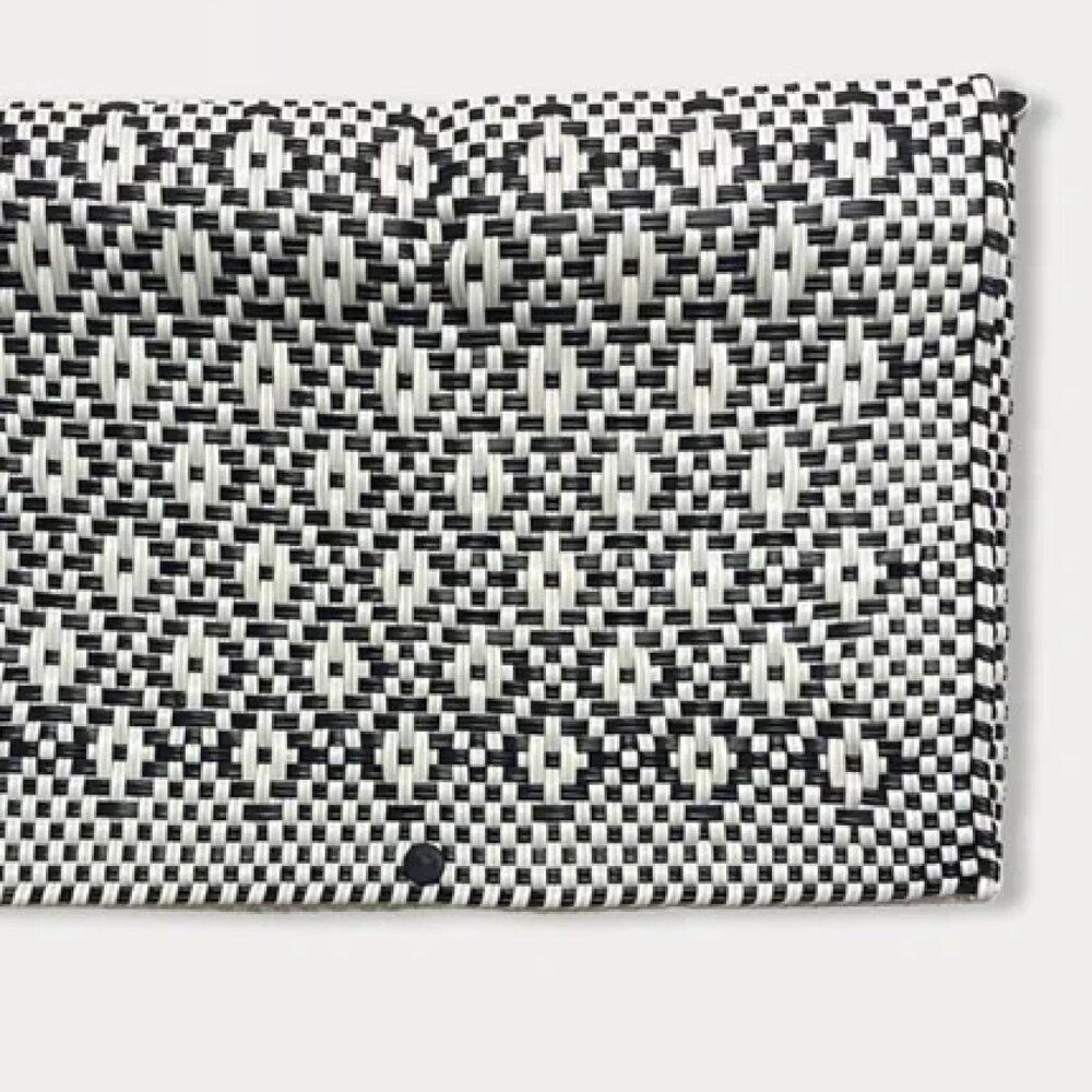 TRUSS woven clutch bag